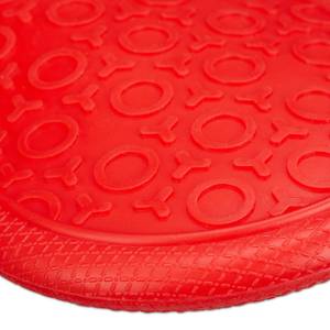 4x paires de gants pour four rouges Noir - Rouge - Matière plastique - Textile - 19 x 37 x 2 cm
