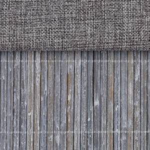Tabouret de rangement en bambou Gris - Bambou - Bois manufacturé - Textile - 35 x 36 x 35 cm