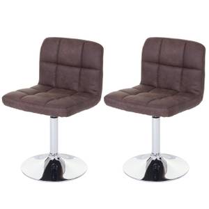 Chaise capitonnée Kavala (lot de 2) Marron foncé