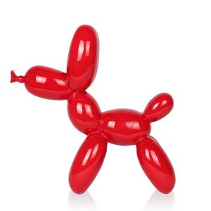 Harz-Skulptur  Ballonhund Hochglanz Rot - 26 x 27 x 10 cm