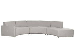 Ecksofa BOLEN Schwarz - Grau - Naturfaser - 413 x 80 x 116 cm