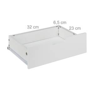 Nachttisch weiß mit Schublade Braun - Weiß - Holzwerkstoff - 40 x 60 x 30 cm