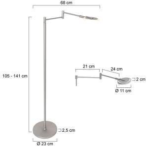 Stehlampen Turound Silber - Metall - 43 x 108 x 56 cm