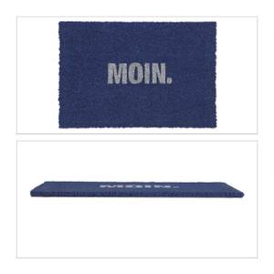 Fußmatte Kokos Moin Blau - Weiß - Naturfaser - Kunststoff - 60 x 2 x 40 cm