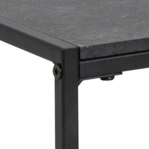 Table basse Infors Noir - En partie en bois massif - 120 x 48 x 60 cm