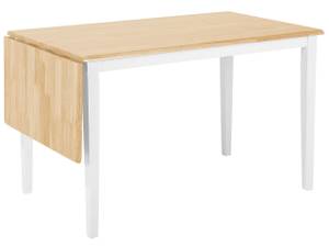 Table pliable LOUISIANA Marron - Blanc - Bois massif - 75 x 74 x 120 cm