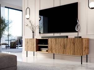 Meuble TV JUNGLE 190x60x41 Beige - Noir