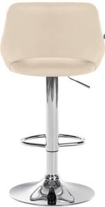 Tabouret de bar Milet Crème - Argenté