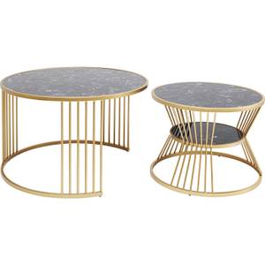 Tables basses Roma (lot de 2) Doré