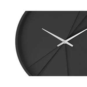 Horloge ronde en bois Lines 30 cm Noir Noir - Bois manufacturé - 30 x 5 x 30 cm