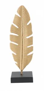 Paneel mit Feder Gold - Metall - 10 x 34 x 10 cm