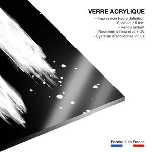 Tableau abstrait épreuve négative 30 x 45 cm - Verre