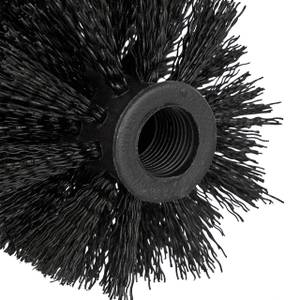 2x brosses WC + 4 têtes de rechange Noir - Argenté - Métal - Matière plastique - 8 x 35 x 8 cm