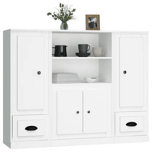 Highboard 3er Set DE7190 Weiß