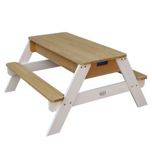 Tisch für draußen 441654 Braun - Weiß - Massivholz - Holzart/Dekor - 95 x 49 x 98 cm