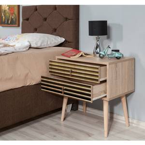 Nachttisch Dfiorill Braun - Holzwerkstoff - 40 x 61 x 60 cm