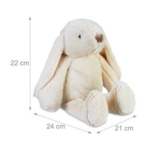 Butoir de porte lapin Blanc - Fibres naturelles - Matière plastique - Textile - 21 x 22 x 24 cm