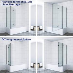 Duschwand für Badewanne GWALAS Tiefe: 120 cm