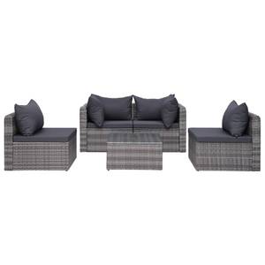 Garten-Sofa-Set (8-teilig) 3059494 Grau - Metall - Polyrattan - 68 x 63 x 72 cm