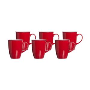 Kaffeebecher Doppio 6er Set Rot