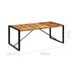 Esstisch 298662-2 Schwarz - Braun - 100 x 200 cm