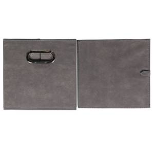 Boîtes de rangement PACIFICO (Lot de 2) Gris - Matière plastique - 27 x 27 x 27 cm
