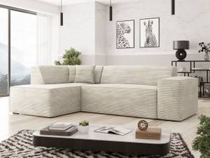 Ecksofa Lordin Cord Beige - Ecke davorstehend links