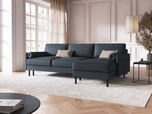 Schlaf-Ecksofa + Box SCOTT 5 Sitzplätze Blau