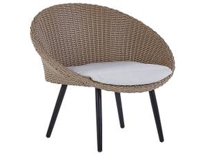 Bistro Set ORTIGIA 3-tlg Beige - Schwarz - Blau - Weiß - Polyrattan - 82 x 75 x 70 cm