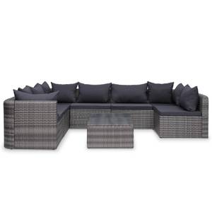 Garten-Sofa-Set (10-teilig)  3009702-1 Grau - Metall - Polyrattan - 72 x 63 x 72 cm