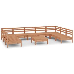 Garten-Lounge-Set Braun - Massivholz - Holzart/Dekor - 64 x 29 x 64 cm