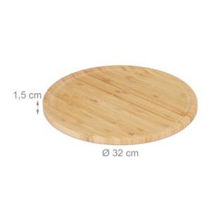 Lot de 2 planches à pizza Marron - Bambou - 32 x 2 x 32 cm