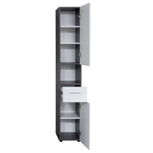 Armoire de toilette Line Gris - En partie en bois massif - 30 x 182 x 31 cm