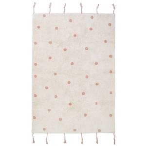 NÜMI Rose nude tapis enfant à pois Ecru - Rose foncé