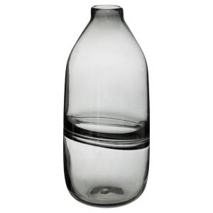 Vase aus Glas BOTTLE, 30 cm Schwarz