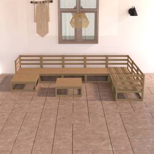 Garten-Lounge-Set (8-teilig) 3009814-1 Braun - Massivholz - Holzart/Dekor - 70 x 30 x 70 cm