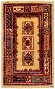 Tapis Kashkuli XXVII Beige - Textile - 107 x 1 x 176 cm