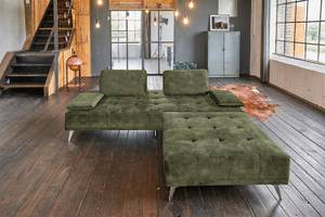 Sofa mit Hocker WIOLO Dunkelgrau