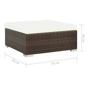 Garten-Sofagarnitur Braun - Polyrattan - 74 x 26 x 74 cm