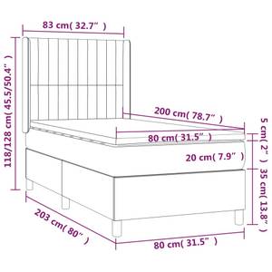 Bettgestell-K-7476 Blau - Holzwerkstoff - 83 x 118 x 203 cm