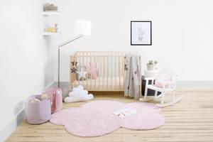 Tapis lavable en coton, CLOUD Rose foncé - Textile - 120 x 160 cm