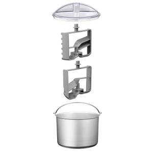 Eismaschine Style Silber - Metall - 30 x 24 x 42 cm