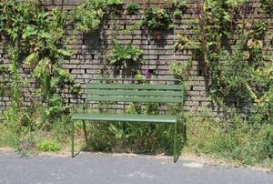 Gartenbank Max Grün - Tiefe: 120 cm