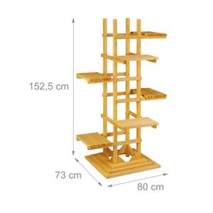 Étagère plantes à 6 étages Marron - Bois manufacturé - 80 x 153 x 73 cm