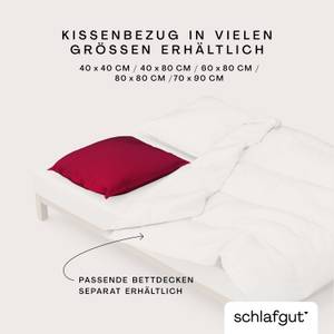 Kissenbezug Woven Fade Satin Rot - 70 x 90 cm