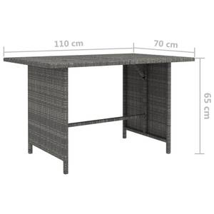 Garten-Lounge-Set (10-teilig) 3009676-2 Grau - Metall - Polyrattan - 60 x 60 x 60 cm