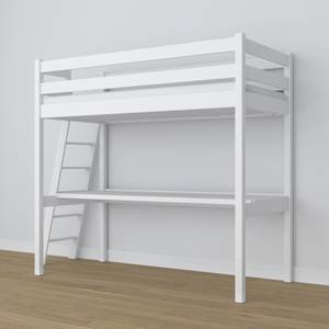 Hochbett N02 mit Schreibtisch Weiß - 120 x 200 cm