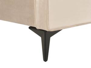 Lit double VALOGNES Beige - Noir - Taupe - 192 x 110 cm