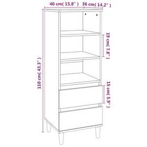 Highboard DE2768 Steingrau