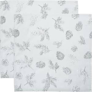 Serviette 2er-Pack 207190 Silber